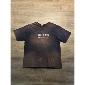 Vintage Chaps Ralph Lauren T-Shirt Mens Large Navy Sun Faded RL 90s 2000s Y2K